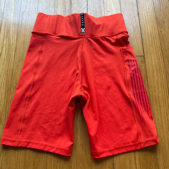 Savage X Fenty Sport Size M Fiesta Red Band It High-Waisted Cycling Biker Shorts - Picture 11 of 12